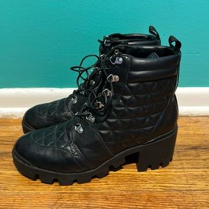 Schutz Cory Quilted Combat Boots